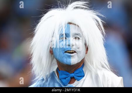 Doha, Qatar, 13th December 2022. Argentina fan during the FIFA World Cup 2022 match at Lusail Stadium, Doha. Picture credit should read: David Klein / Sportimage Stock Photo