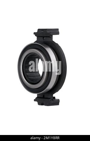 Car clutch bearing on a white background. Close-up. Side view. Stock Photo