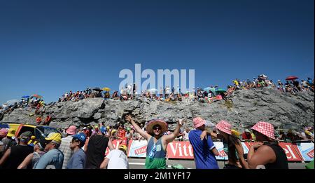 Illustration picture taken during stage 10 of the 2015 edition of the Tour de France cycling race, 167 km from Tarbes to La Pierre Saint-Martin, France, Tuesday 14 July 2015.  Stock Photo