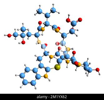 3D image of Phallisin skeletal formula - molecular chemical structure ...