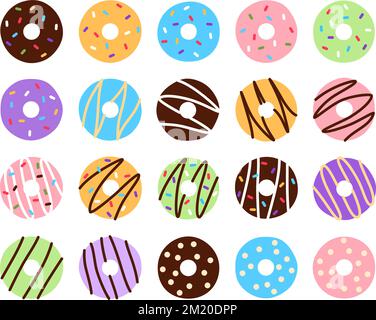 Pink frosted donut top. Vector illustration Stock Vector Image & Art ...