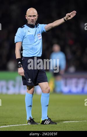 Russian referee Sergei Karasev during the UEFA Champions League Group H ...