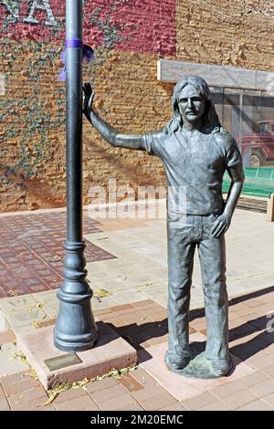 Statue of Glen Frey Standin' on a Corner in Winslow Arizona as sung in ...