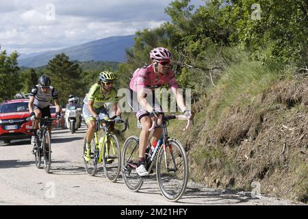 Dutch Tom Dumoulin of Team Giant Alpecin wearing the pink jersey