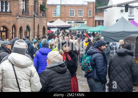 The annual Lymm Dickensian Festval 2022 attracted thousands of the community to its streets Stock Photo