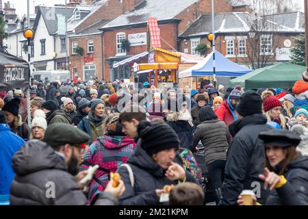 The annual Lymm Dickensian Festval 2022 attracted thousands of the community to its streets Stock Photo