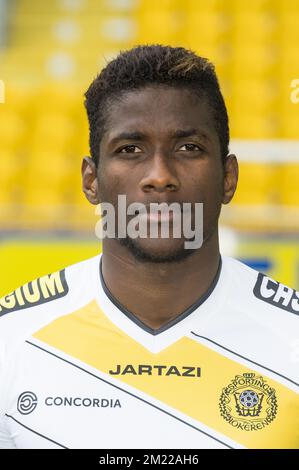 Charleroi's Joris Kayembe poses for the photographer after a press  conference of Belgian soccer team..., Stock Photo, Picture And Rights  Managed Image. Pic. VPM-2460851 | agefotostock