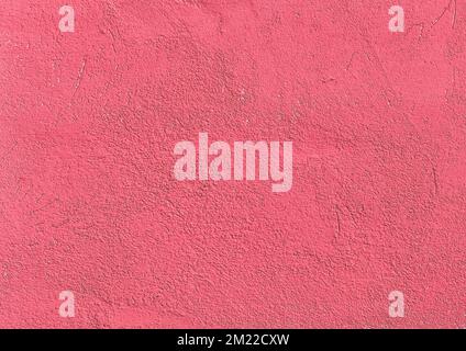 Pink crimson color light red paint on concrete surface stone wall texture cement background empty blank. Stock Photo