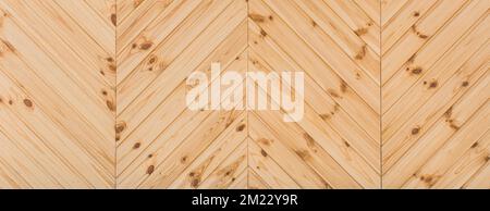 Light wood texture of modern interior planks background, panoramic view, high resolution. Stock Photo