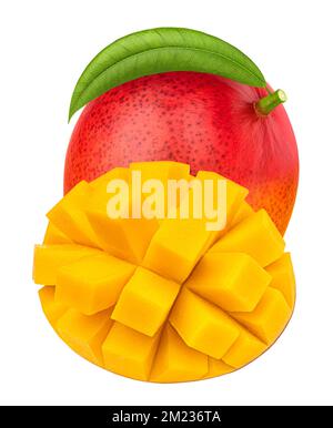 Mango fruit isolated on white background with clipping path Stock Photo