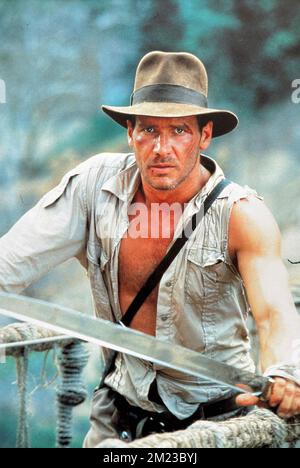 INDIANA JONES AND THE TEMPLE OF DOOM 1984 Paramount Pictures film with Harrison Ford Stock Photo