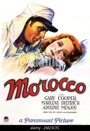 MOROCCO 1930 Paramount Pictures film with Marlene Dietrich and Gary Cooper Stock Photo