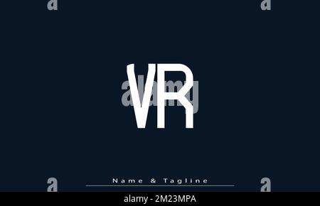 Alphabet letters Initials Monogram logo VR , RV Stock Vector