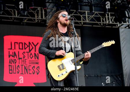 Governors Ball - J Roddy Walston in concert Stock Photo