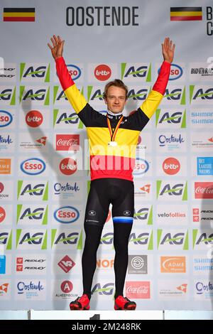 Belgian Quinten Hermans, Winner Of The Gold Medal Celebrates On The ...