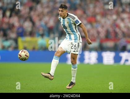 Argentina's Nahuel Molina during the FIFA World Cup Semi-Final match at the Lusail Stadium in Lusail, Qatar. Picture date: Tuesday December 13, 2022. Stock Photo