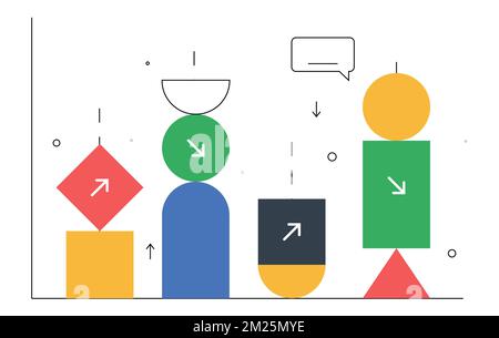 Abstract charts set Stock Vector