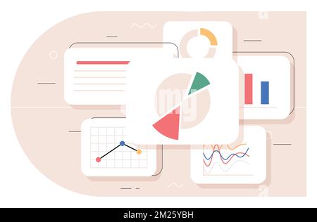 Finance charts concept Stock Vector