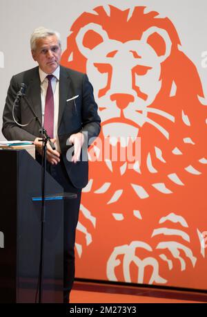 Vice-Prime Minister and Minister of Employment, Economy and Consumer Affairs Kris Peeters pictured during the presentation of the Code Buysse III, corporate governance recommendations for non-listed enterprises, Wednesday 17 May 2017, in Brussels. BELGA PHOTO BENOIT DOPPAGNE Stock Photo