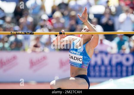 Ivona Dadic pictured in action during the high jump event of the women's heptathlon competition at the Hypo-Meeting, IAAF World Combined Events Challenge, in the Mosle stadium in Gotzis, Austria, Saturday 27 May 2017. BELGA PHOTO JASPER JACOBS Stock Photo