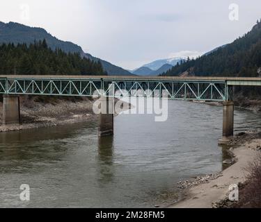 Cog Harrington bridge between Boston Bar and North Bend, British Columbia, Canada Stock Photo