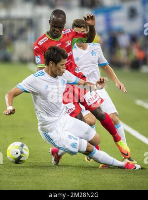 Marseille's Hiroki Sakai during the French First League soccer match