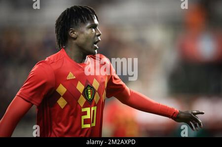 Belgium's Dedryck Boyata pictured during a friendly soccer game between Belgian national team Red Devils and Mexico, Friday 10 November 2017, in Brugge. BELGA PHOTO VIRGINIE LEFOUR Stock Photo