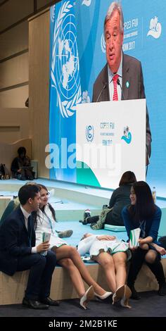 Illustration picture taken during the COP23 United Nations Climate Change Conference in Bonn, Germany, Wednesday 15 November 2017. Some 150 world leaders gather from 6 to 17 November in order to achieve a legally binding and universal agreement on climate. BELGA PHOTO BENOIT DOPPAGNE Stock Photo