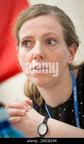 CNCD - 11.11.11 Veronique Rigot pictured during the COP23 United Nations Climate Change Conference in Bonn, Germany, Thursday 16 November 2017. Some 150 world leaders gather from 6 to 17 November in order to achieve a legally binding and universal agreement on climate. BELGA PHOTO BENOIT DOPPAGNE Stock Photo