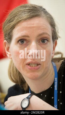 CNCD - 11.11.11 Veronique Rigot pictured during the COP23 United Nations Climate Change Conference in Bonn, Germany, Thursday 16 November 2017. Some 150 world leaders gather from 6 to 17 November in order to achieve a legally binding and universal agreement on climate. BELGA PHOTO BENOIT DOPPAGNE Stock Photo