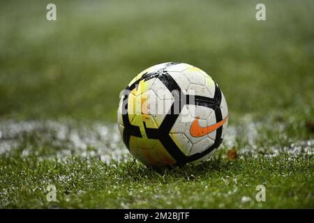 Ball game illustration of Coupe de la Ligue 2016-2017, official ball,  Uhlsport, during the French League Cup 1st round football match between  Stade Lavallois and ES Troyes on August 9, 2016 at