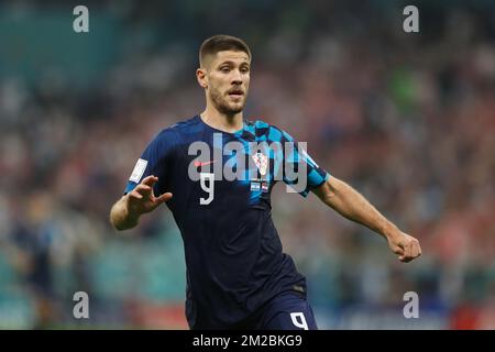 Al Daayen, Qatar. 13th Dec, 2022. Andrej Kramaric (CRO) Football/Soccer : FIFA World Cup Qatar 2022 Semi-final match between Argentina 3-0 Croatia at the Lusail Stadium in Al Daayen, Qatar . Credit: Mutsu Kawamori/AFLO/Alamy Live News Stock Photo