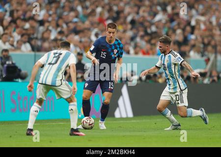 Al Daayen, Qatar. 13th Dec, 2022. Mario Pasalic (CRO) Football/Soccer : FIFA World Cup Qatar 2022 Semi-final match between Argentina 3-0 Croatia at the Lusail Stadium in Al Daayen, Qatar . Credit: Mutsu Kawamori/AFLO/Alamy Live News Stock Photo