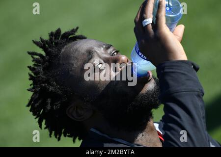 Standard's Reginal Goreux pictured during the second day of the winter training camp of Belgian first division soccer team Standard de Liege, in Marbella, Spain, Friday 05 January 2018. BELGA PHOTO YORICK JANSENS Stock Photo