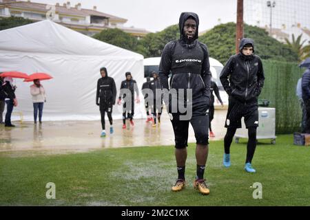 Standard's Reginal Goreux pictured during day five of the winter training camp of Belgian first division soccer team Standard de Liege, in Marbella, Spain, Monday 08 January 2018. BELGA PHOTO YORICK JANSENS Stock Photo