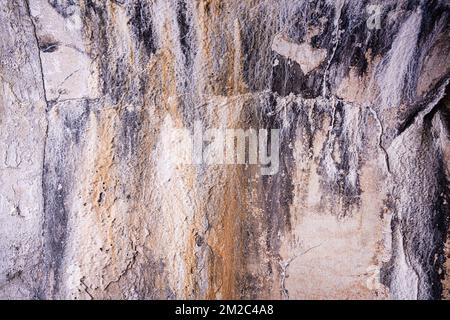 Vintage wall in industrial building with light from corner Stock Photo