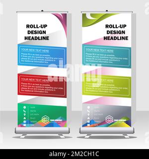 Upright banner that are attractive and suitable for various purpose graphic logo design concept vector stock related equipment for promotion template Stock Vector