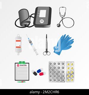 medical or medicine equipment image graphic icon logo design abstract concept vector stock. Can be used as a symbol associated with the health or tool Stock Vector