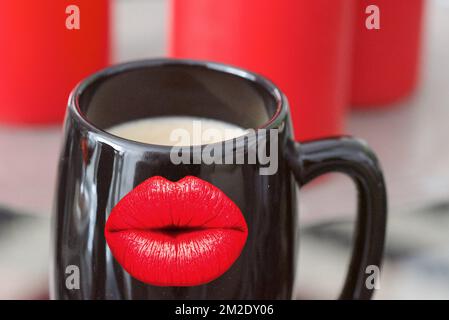 Coffee Kiss | Baisé café 21/03/2018 Stock Photo