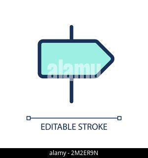 Road pointer pixel perfect RGB color ui icon Stock Vector
