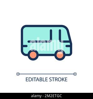 Bus pixel perfect RGB color ui icon Stock Vector