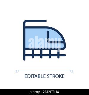 Rail transport pixel perfect RGB color ui icon Stock Vector