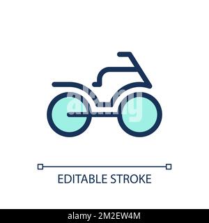 Motorbike pixel perfect RGB color ui icon Stock Vector