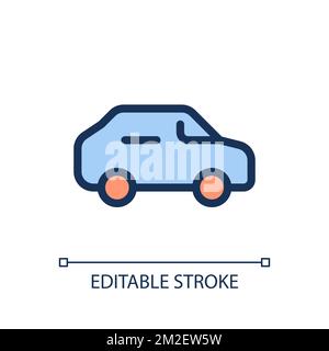Automobile pixel perfect RGB color ui icon Stock Vector