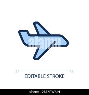 Airliner pixel perfect RGB color ui icon Stock Vector