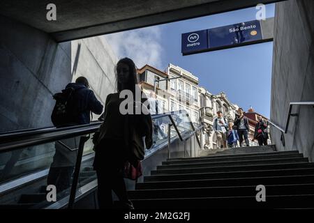 The nice Porto city. Sao Bento metro station | La ville de Porto Station de metro Sao Bento 12/06/2018 Stock Photo