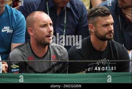 Belgian Steve Darcis and Wickmayer's husband Jerome Van Der Zijl ...