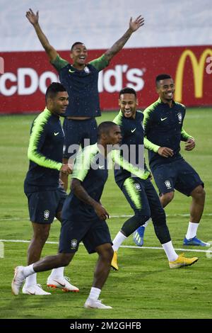 Brazil's Neymar during the training session at Enfield Training Ground,  London Stock Photo - Alamy