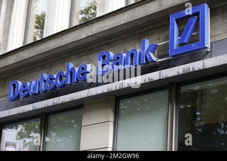 Illustration picture shows the headquarters of Deutsche Bank in Brussels, Thursday 12 July 2018. BELGA PHOTO NICOLAS MAETERLINCK Stock Photo