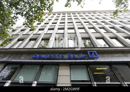 Illustration picture shows the headquarters of Deutsche Bank in Brussels, Thursday 12 July 2018. BELGA PHOTO NICOLAS MAETERLINCK Stock Photo